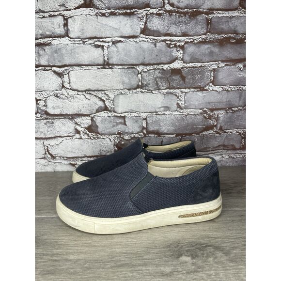 Birkenstock Oswego Midnight Blue Canvas Suede Slip On Shoes Women Sz 38EU/7.5M - Picture 11 of 16